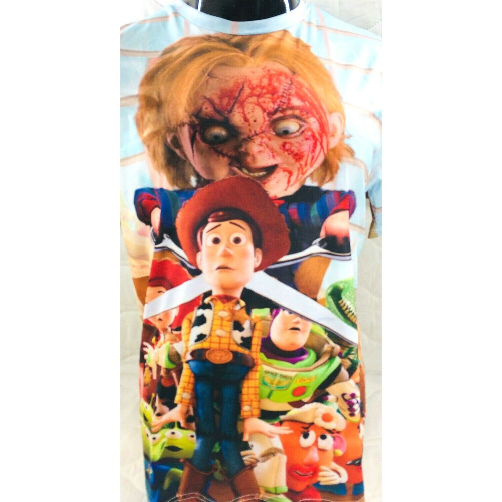 Childs Play Chucky Toy Story Men's Shirt Size L 3D Print Double Graphic Print